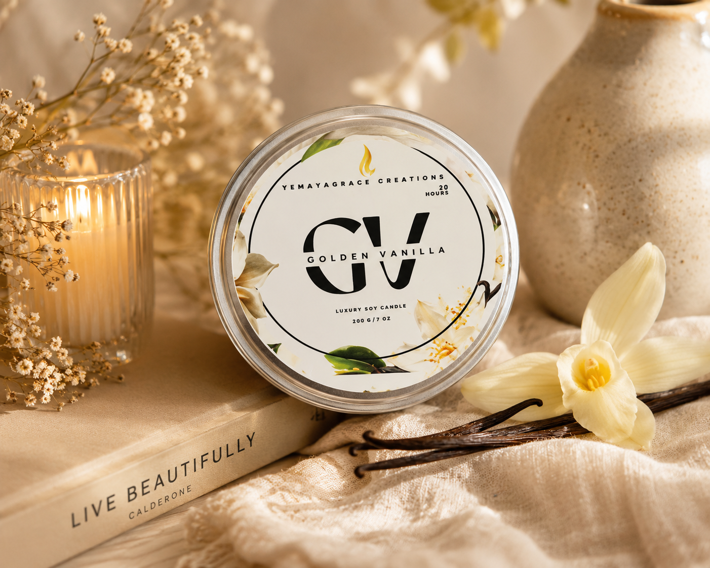 Golden Vanilla Candle